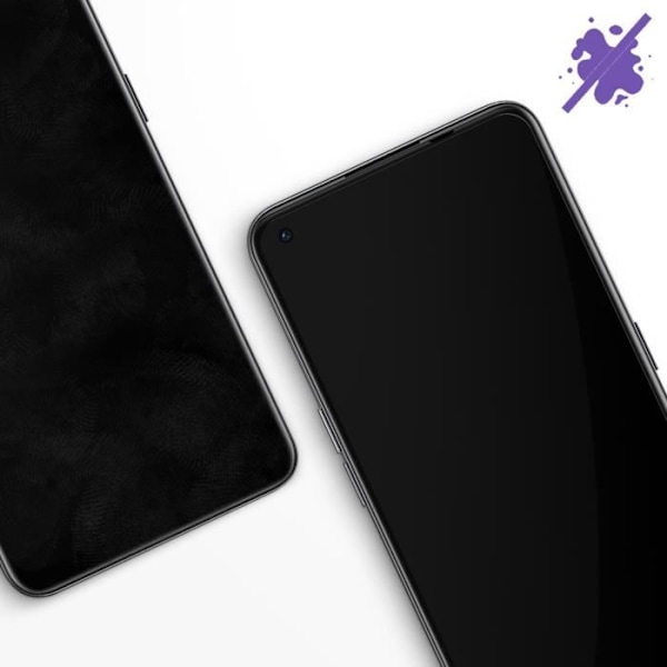 Skærmbeskytter film - OnePlus - Nord CE 2 5G - Hærdet glas - 9H hårdhed - Anti-fingeraftryk sort Svart