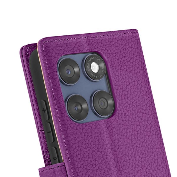 Etui til Motorola Edge 60 Fusion med magnetisk lomme i lilla Lila