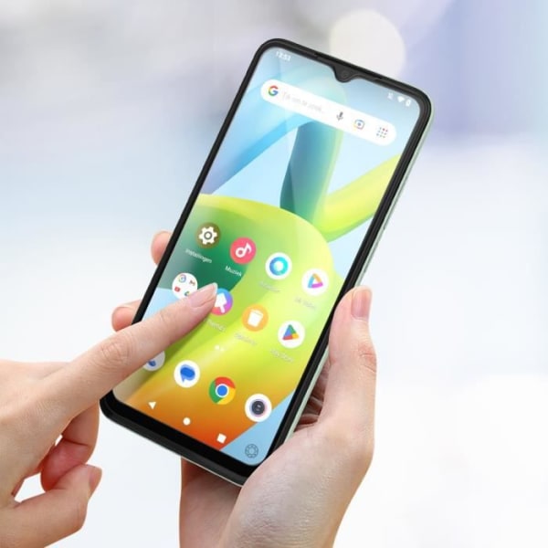 Sprosssäkert glas för Xiaomi Redmi A1 och A2 livstidsgaranti Force Glass 9H+ svart Svart