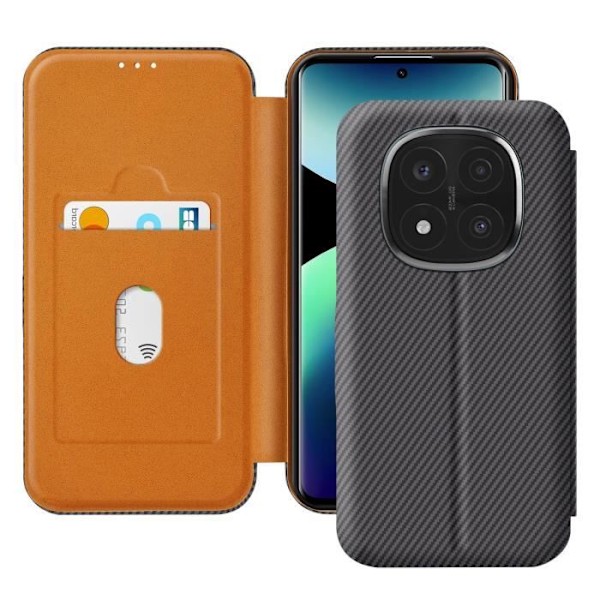 Hiilikuitu Käyttötasku Redmi Note 14 Pro ja 14 Pro Plus Tummanharmaa Grå