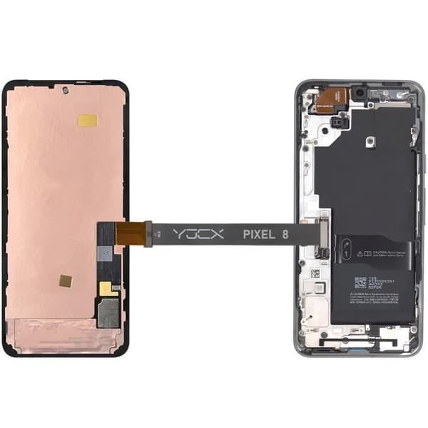 Nappe Test Skærm - AVIZAR - Google Pixel 8 - Diagnostic før Reparation - Sort Svart