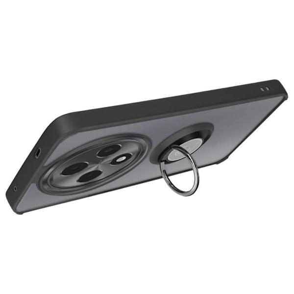 Cover til Oppo Reno 12F Magnetisk Ring Gennemsigtig Sort