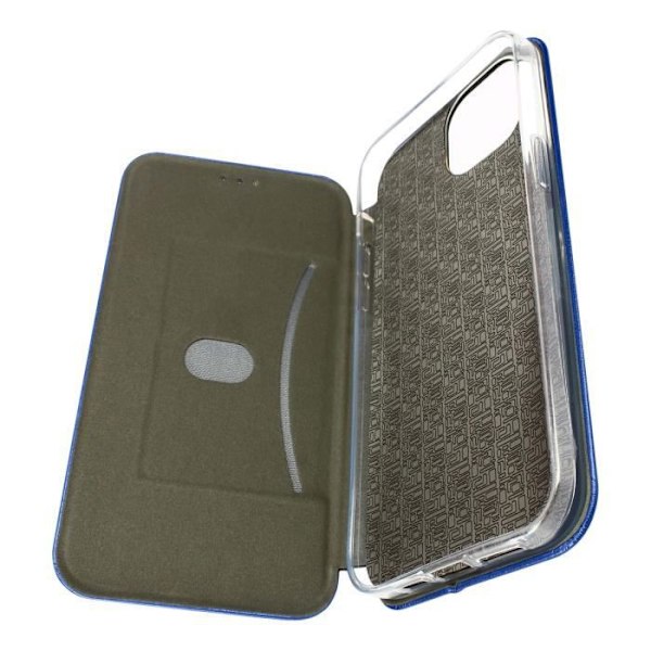 AVIZAR iPhone 14 -kotelo - Flip Card Holder -videotuki - Satin Finish Midnight Blue Midnattsblå