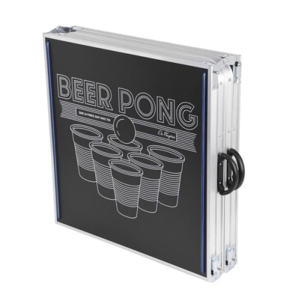 Hopfällbart LED Beer Pong Bord - Grå - Barn - 240cm - MDF