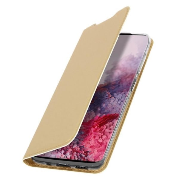 Fodral för Samsung Galaxy S20 satinkorthållare Videostöd Dux Ducis Gold