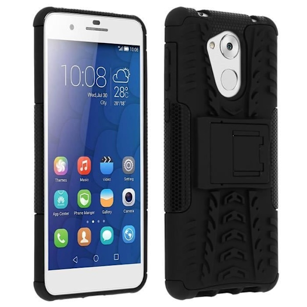 Etui - AVIZAR - Honor 6C - Stødsikker beskyttelse - Integreret støtte - Sort Svart