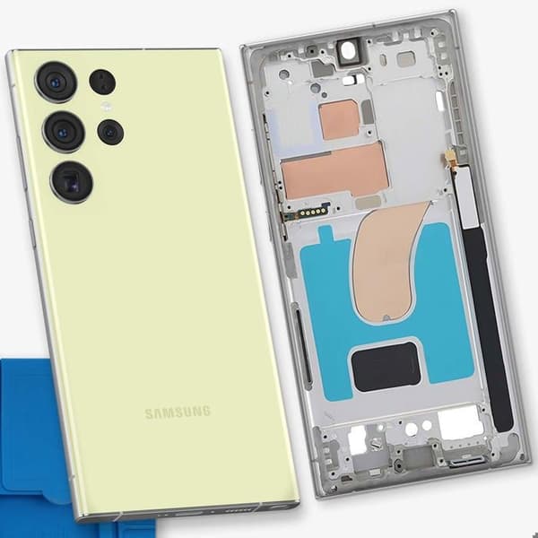 Erstatningscentralchassis til Samsung Galaxy S23 Ultra Limegrøn Grön