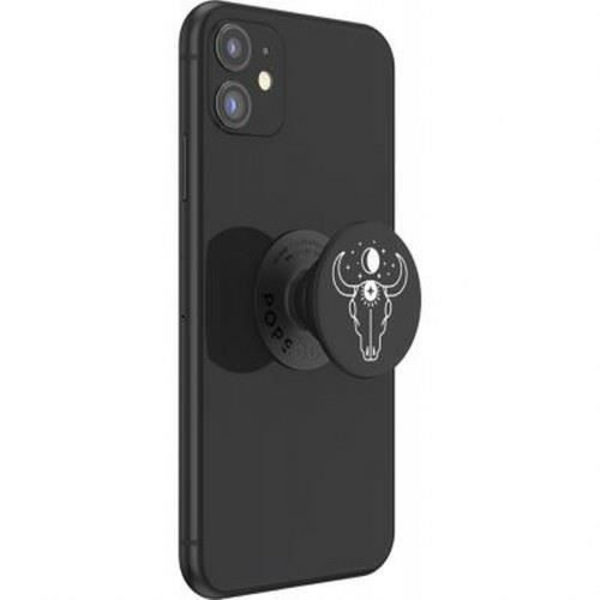 Pop Grip tavallisiin älypuhelimiin Moderni Mystique Taurus- ja Moon Design PopSockets Blackillä Svart
