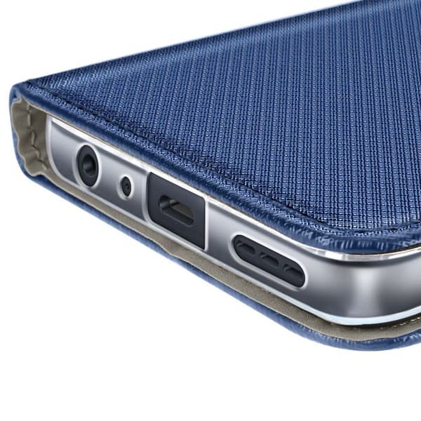 Smartphonefodral - AVIZAR - Moto G56 - Texturerat konstläder - Kortplats - Ställfunktion Blå