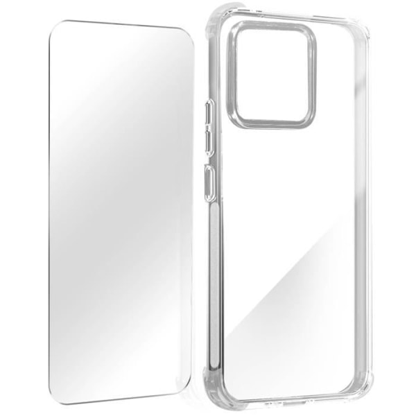 AVIZAR hårt fodral för Xiaomi 13 - Vit - Förstärkta hörn - 9H härdat glas Vit