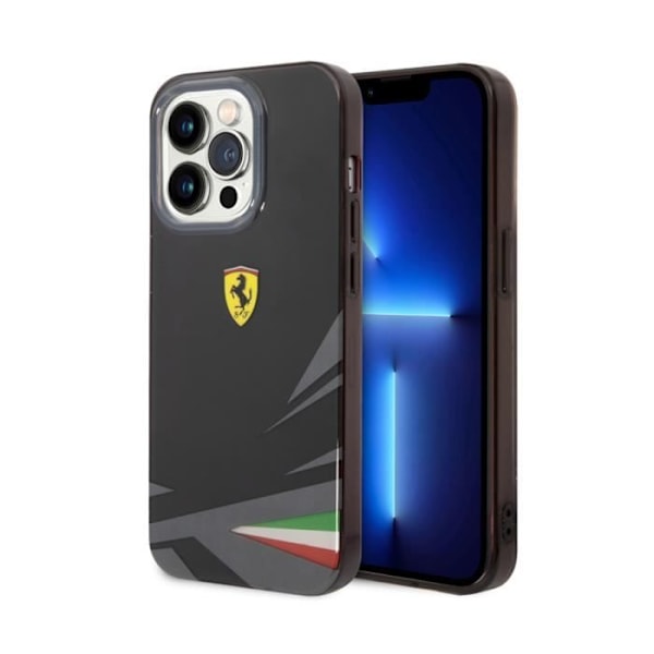 Cover til iPhone 14 Pro Max i stødsikker TPU model Italia Ferrari Sort Svart