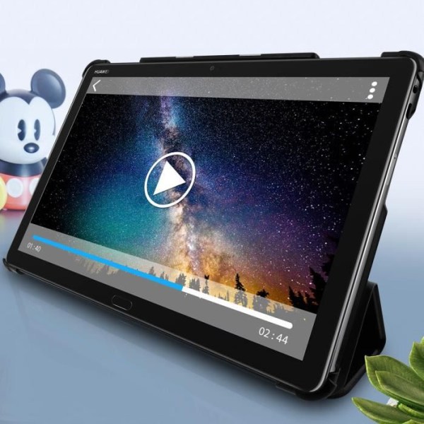 Housse - AVIZAR - MediaPad M5 Lite - Folio-laukku - Videotuki - Soft Touch - Suojaus Svart