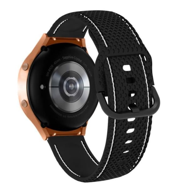 Rem för Galaxy Watch 5 / 5 Pro / 4 Silikonsömmar Bicolor svart