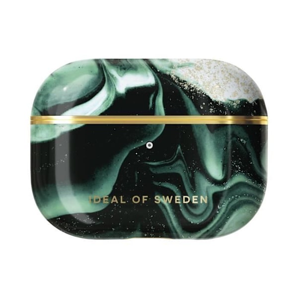 Marbled AirPods Pro 2 Case Elegant Golden Olive Marble iDeal of Sweden Mørkegrøn Grön