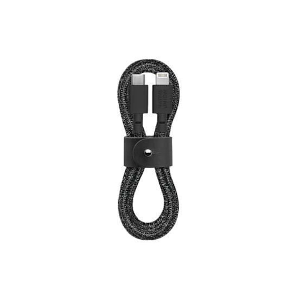 Native Union Eco Belt USB-C-Lightning-kaapeli 1,2 m musta