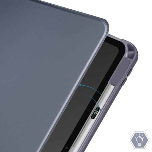 Taske til iPad Air 11 2024 - AVIZAR - Flip Roterende Stander - Grå - Kamerabeskyttelse Grå