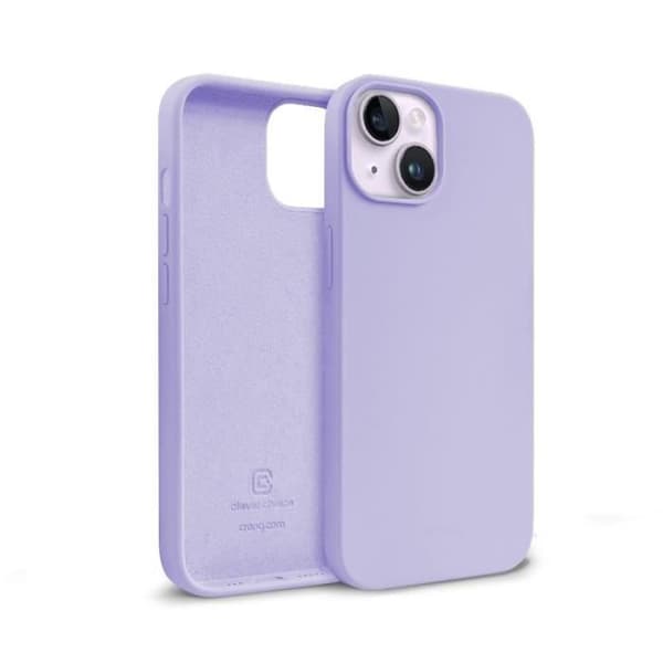 Crong Silikone Coque i Flydende Farve til iPhone 14 Max (Lilla) - 5904310701754