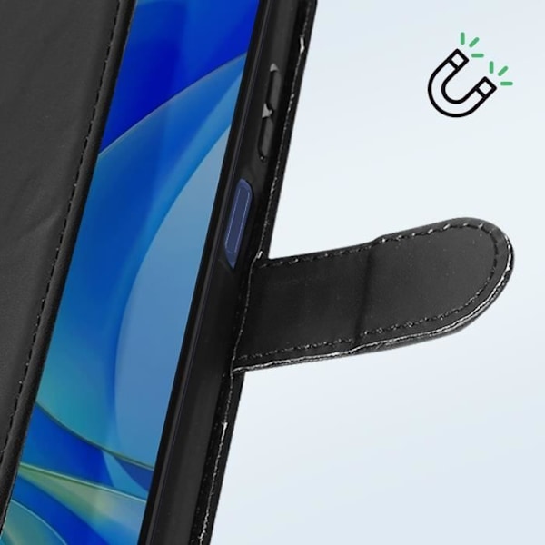 Kotelo Huawei Nova Y70:lle - Tactical Field Notes - Video Support Wallet - Musta - Kova - Synteettinen