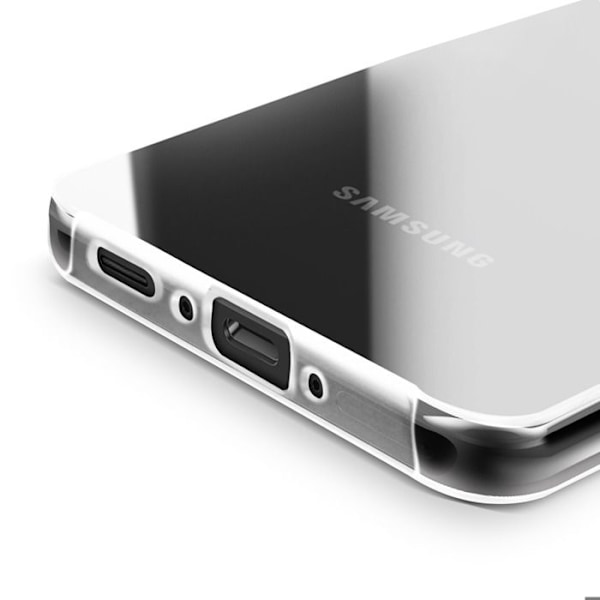 Helskalskydd för Samsung A26 med beröringskänslig kant och upphöjd kamera, transparent Vit