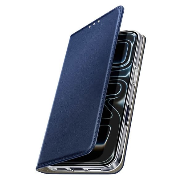 Folioetui - AVIZAR - iPhone 17 Pro Max - Syntetisk læder - Kortholder - Videounderstøttelse Blå