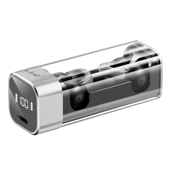 Trådløse hovedtelefoner Clip Air Conduction Mikro Telefon Touch LinQ Sort