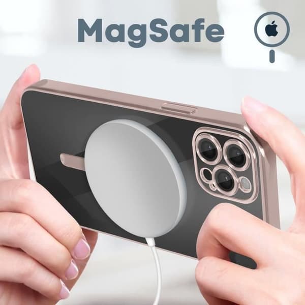 Coque - Apple - iPhone 12 Pro - Silikon - Roséguld - Kompatibel med MagSafe Rose guld