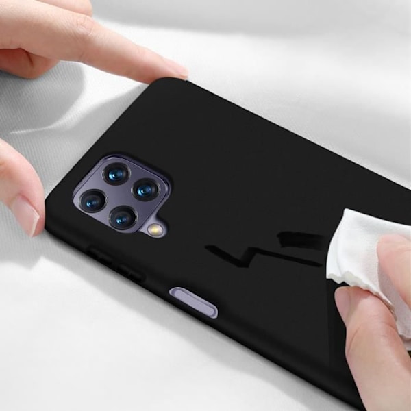Suojakuori - AVIZAR - Samsung Galaxy A22 - Puolijäykkä silikoni - Soft Touch - Musta Svart