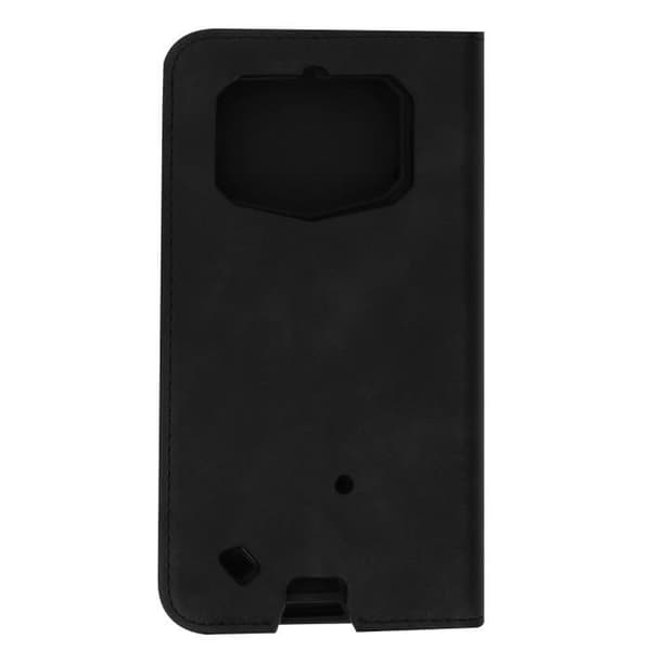 Étui portefeuille - AVIZAR - Oukitel WP5 / WP5 Pro - Øko-læder sort - Magnetlukning - Video-support Svart