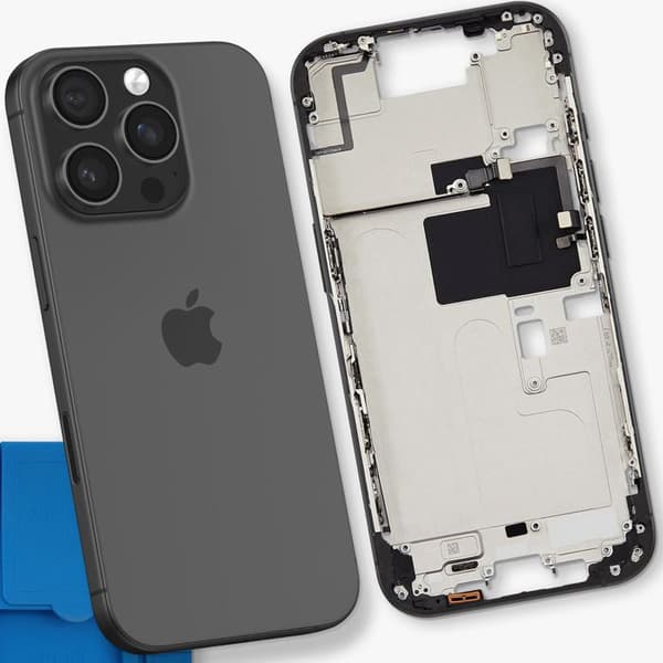 Vaihtokeskusrunko iPhone 16 Pro Max Musta Svart