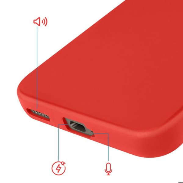 Honor Magic 8 Lite Soft-Touch -sarjan silikonikuori, punainen Röd
