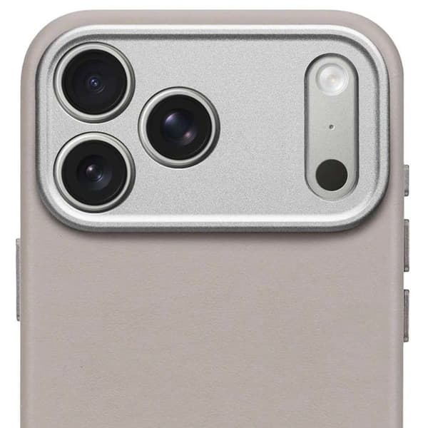 Magsafe-fodral - DECODED - iPhone 17 Pro - Helgrainsläder - Stötsäker - Beige beige