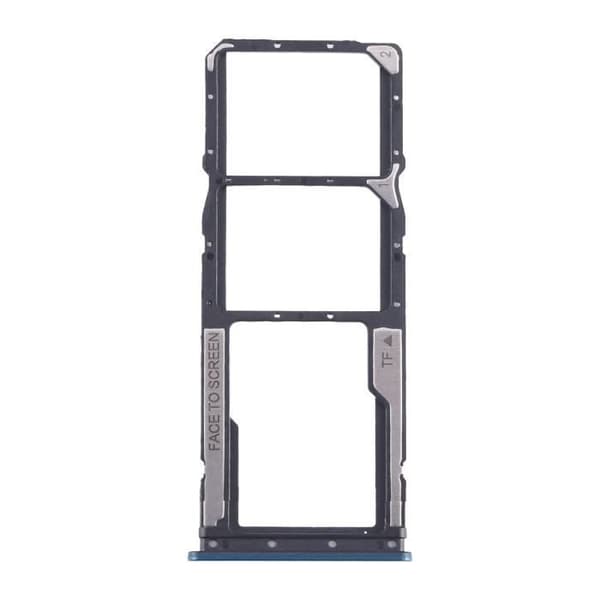 SIM-kort skuffe - Xiaomi - Redmi 12C - Dual Nano SIM - Micro-SD - Blå Blå