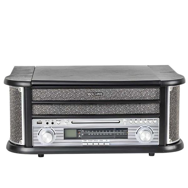 Pladespiller - AVIZAR - Cambridge - Bluetooth - CD - K7 - AM/FM - Sort Svart