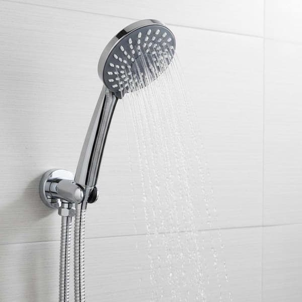 Duschset - AVIZAR - Multifunktion - Kromat rostfritt stål - Flexibel 1,5 m - 3 lägen (regn, massage, spray) Grå