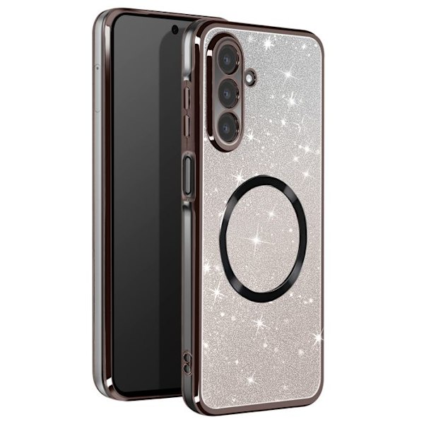 Coque MagSafe för Samsung Galaxy A26 Svart Glittrande Silikon Svart