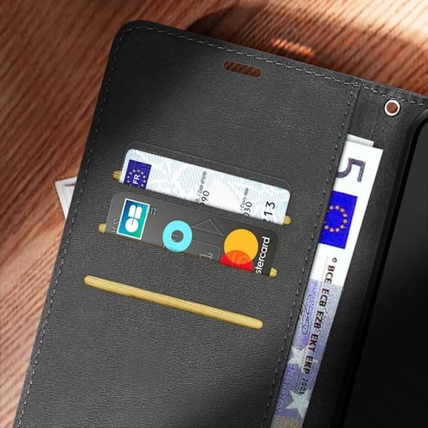 AVIZAR Wallet Cover til Xiaomi Redmi Note 12 - Sort - Video Support Svart