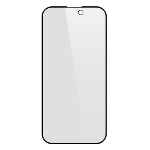 Antispionfilm - AVIZAR - iPhone 15 - Härdat glas - 9H hårdhet - Transparent svart Svart