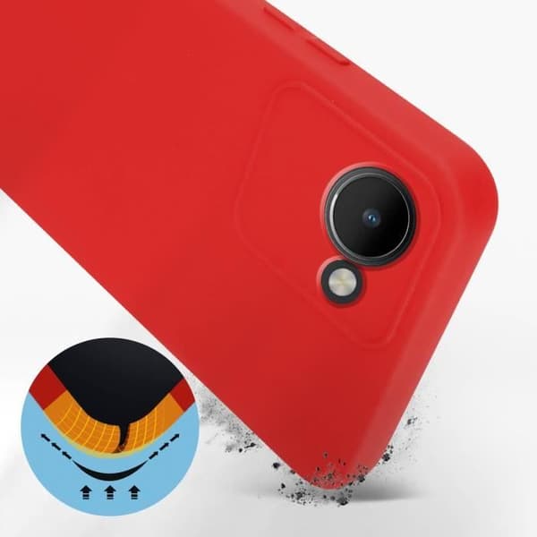 Coque - Realme - C30 - Semi-rigid - Rød - Effektiv beskyttelse mod stød og ridser Röd