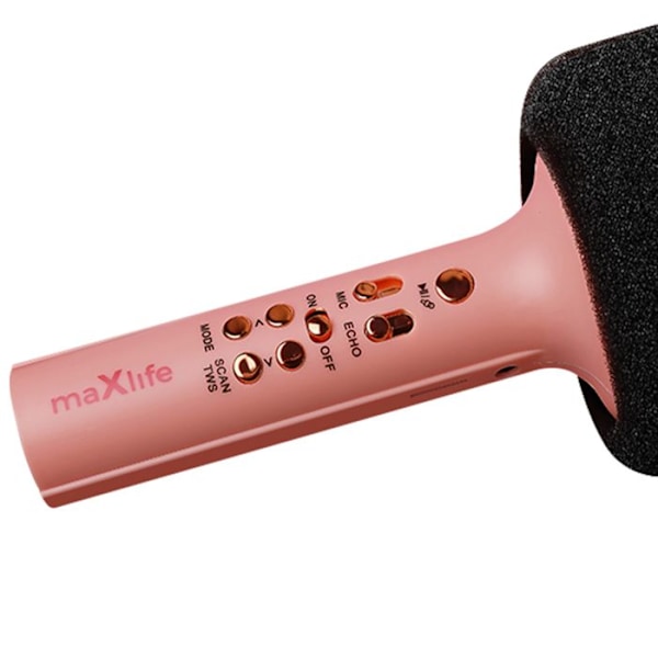 Micro Karaoke - Maxlife - MXBM-600 - Bluetooth - Autonomi 8 timmar - Rosa Rosa