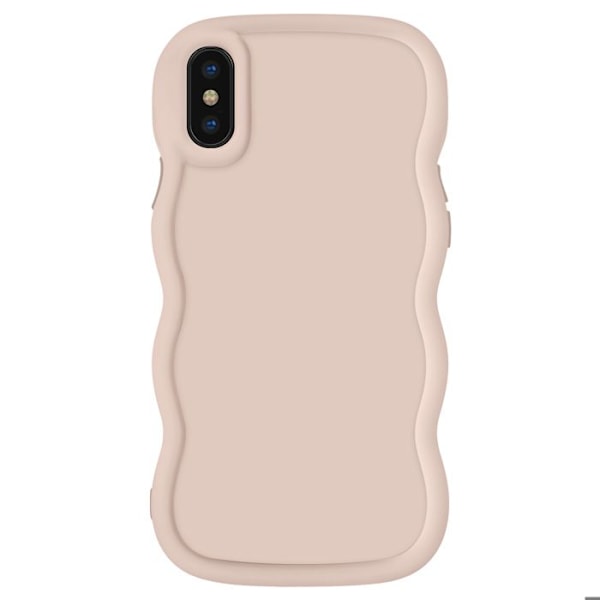 Silicone antichok coque til iPhone X og XS serie Candy Beige Beige