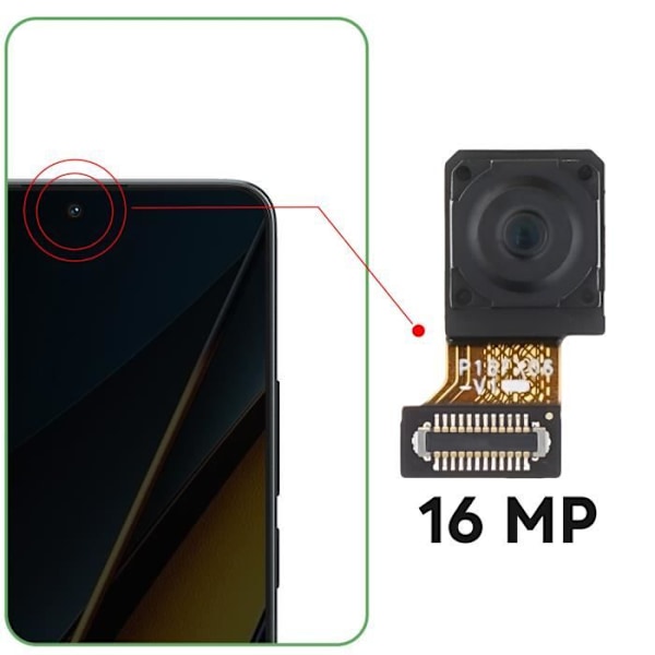 Etukamera Xiaomi Poco X6 Prolle 16MP Selfie Sensor Black