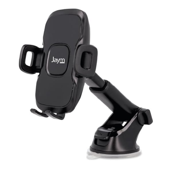 Bilholder til smartphone - JAYM - teleskoparm og sugekopbeslag - sort Svart
