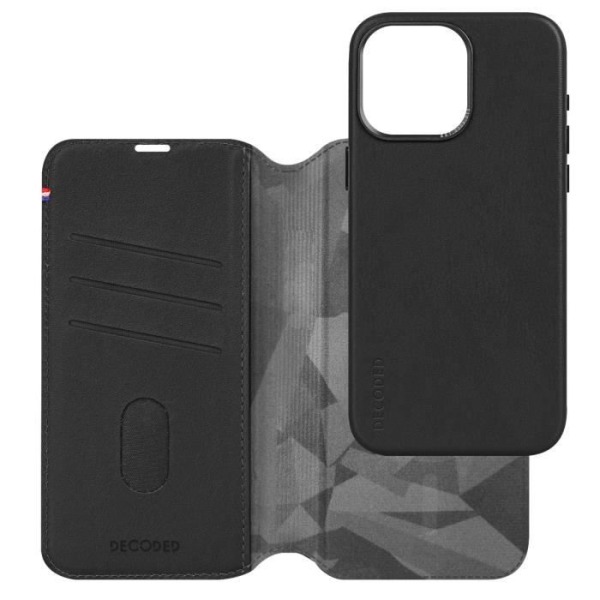 Etui Læder - Decoded - iPhone 15 Pro Max - Aftagelig - Kompatibel med MagSafe - Sort Svart