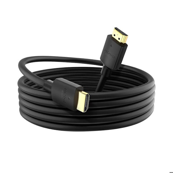 HDMI 2.1 kabel til 8K TV 60Hz, guldplatede stik, 2m, Swissten, sort