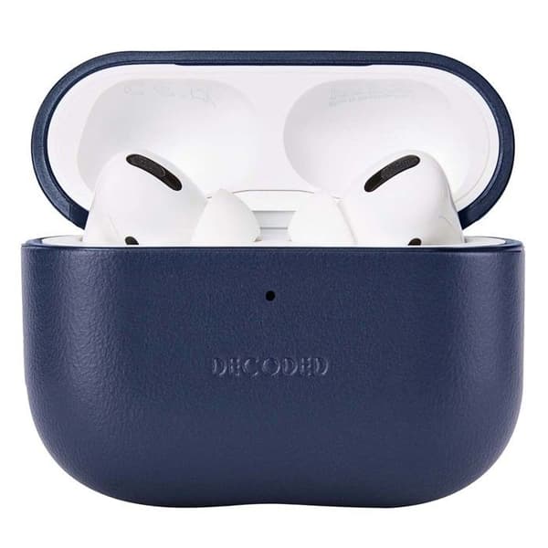 Coque AirPods Pro 3 - DECODED - AirCase Pro 3 - Full grain läder - Blå - Elegant skydd Blå