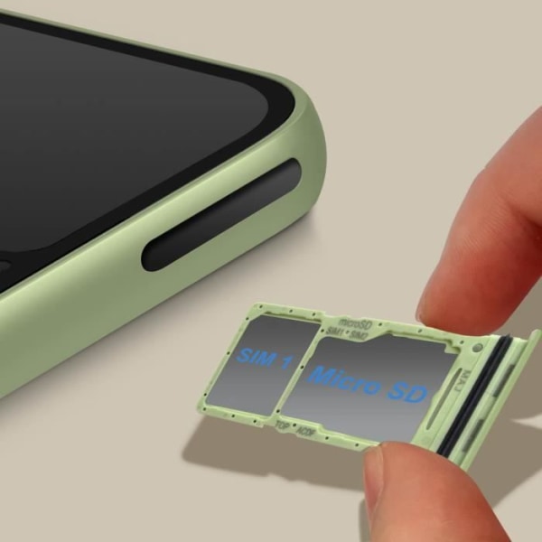 SIM-kortsfack för Samsung Galaxy A34 5G - AVIZAR - Grön - Nano SIM + Micro-SD Grön