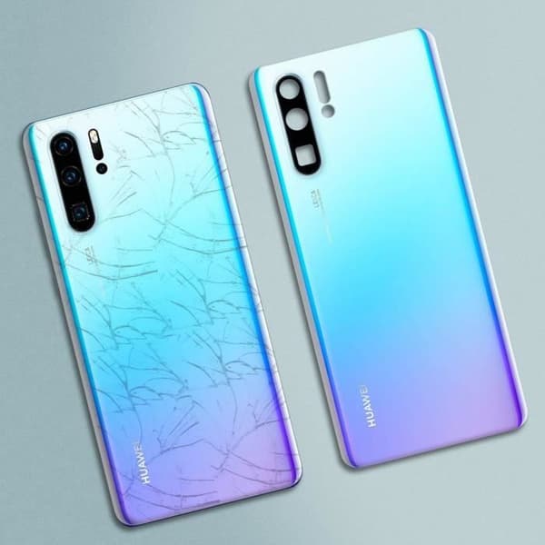 Huawei P30 Pro battericover, udskiftning af objektiv til frontkamera, perlelys, blå