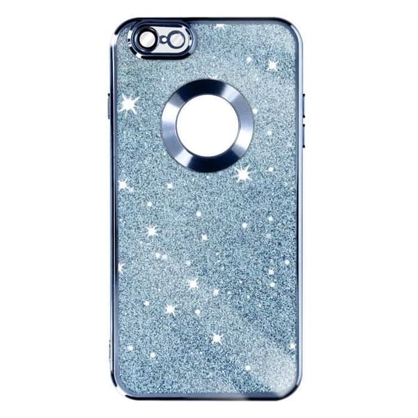 Coque - Protekam - Spark - Paillette - Blå - Mjuk - Kompatibel med iPhone 6 Plus/6S Plus Blå