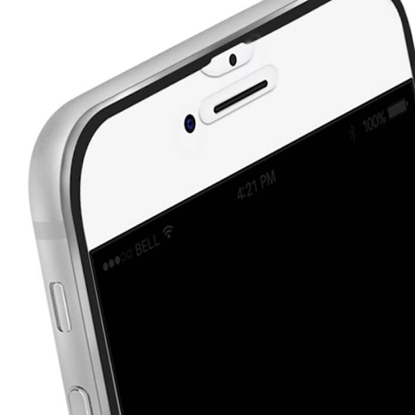 Suojakalvo - AVIZAR - iPhone 7/8 - Karkaistu lasi - Musta titaaniääriviiva - Ultraohut Svart