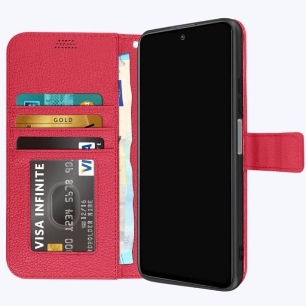 Xiaomi Poco X4 GT Case Flip Wallet Video Support Håndledsrem Fuschia